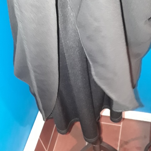 ASOS Black Faux Crop top Layered short Dress - Picture 6 of 8